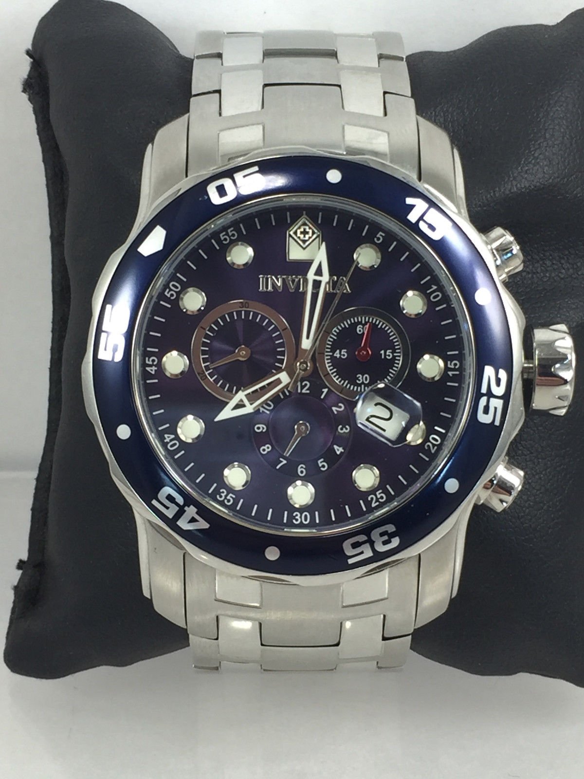 Sapphire Blue Stainless Steel Watch