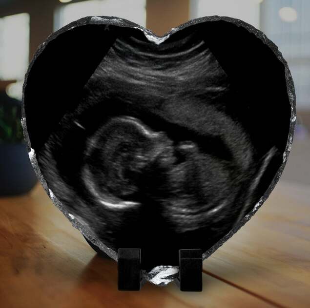 Scan Photo On Heart Slate