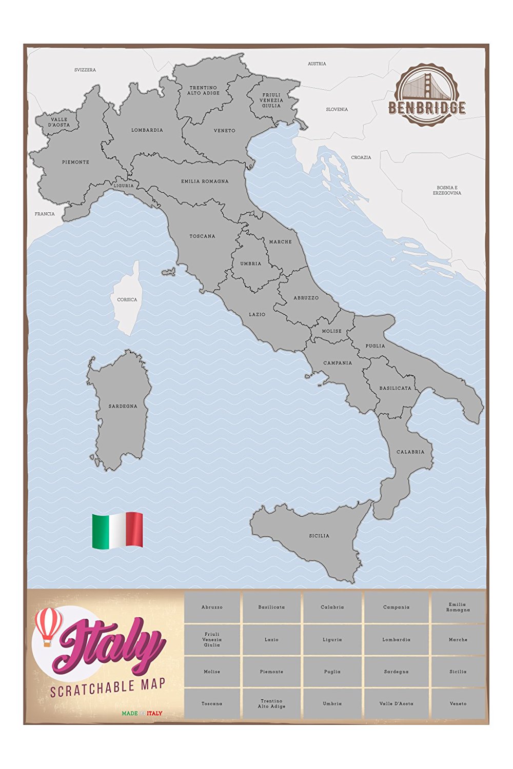 Scratch Map Italy 