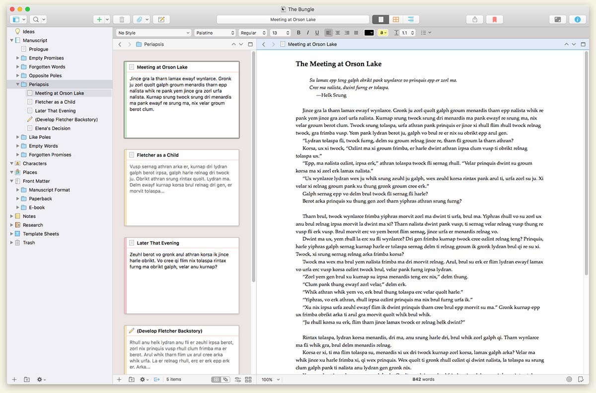 Scrivener Program for Writers