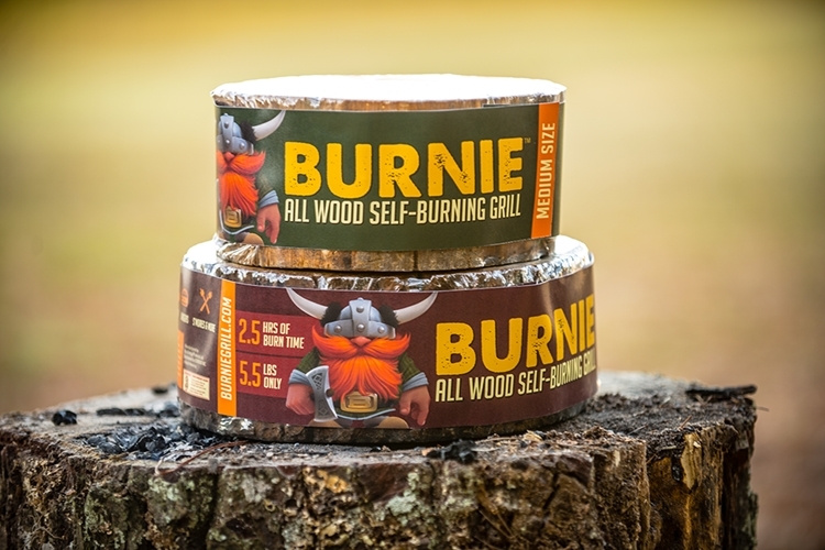 Self-Burning Wooden Portable Grill