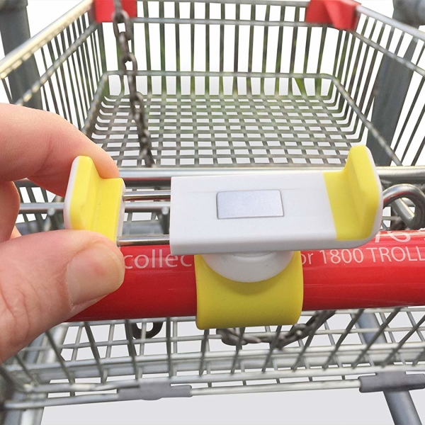 Shopping Cart Cell Phone Holder with Secure Clip