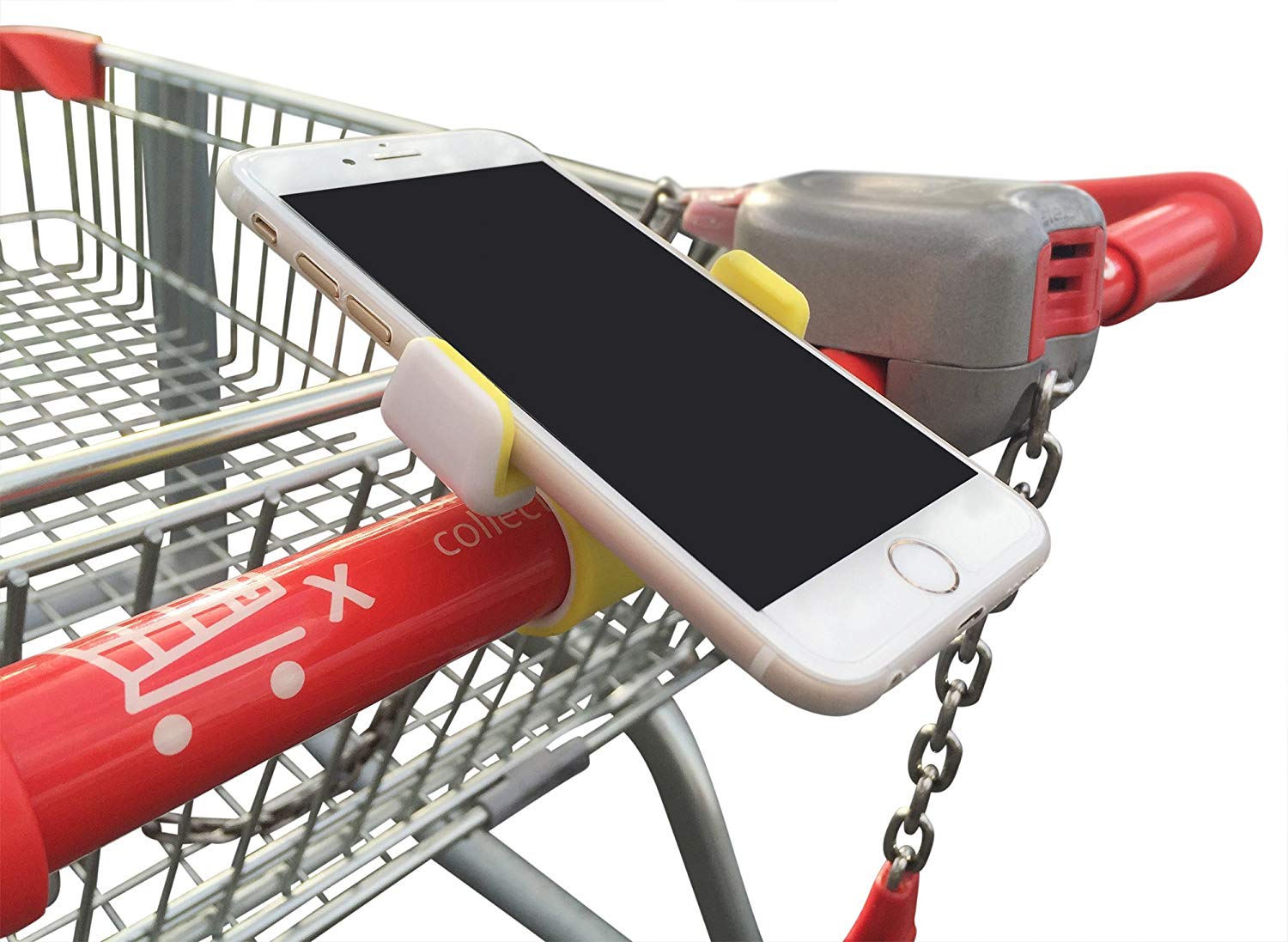 Shopping Cart Cell Phone Holder with Secure Clip