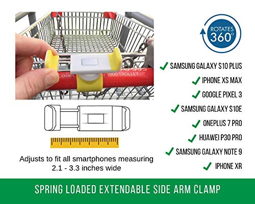 Shopping Cart Cell Phone Holder with Secure Clip