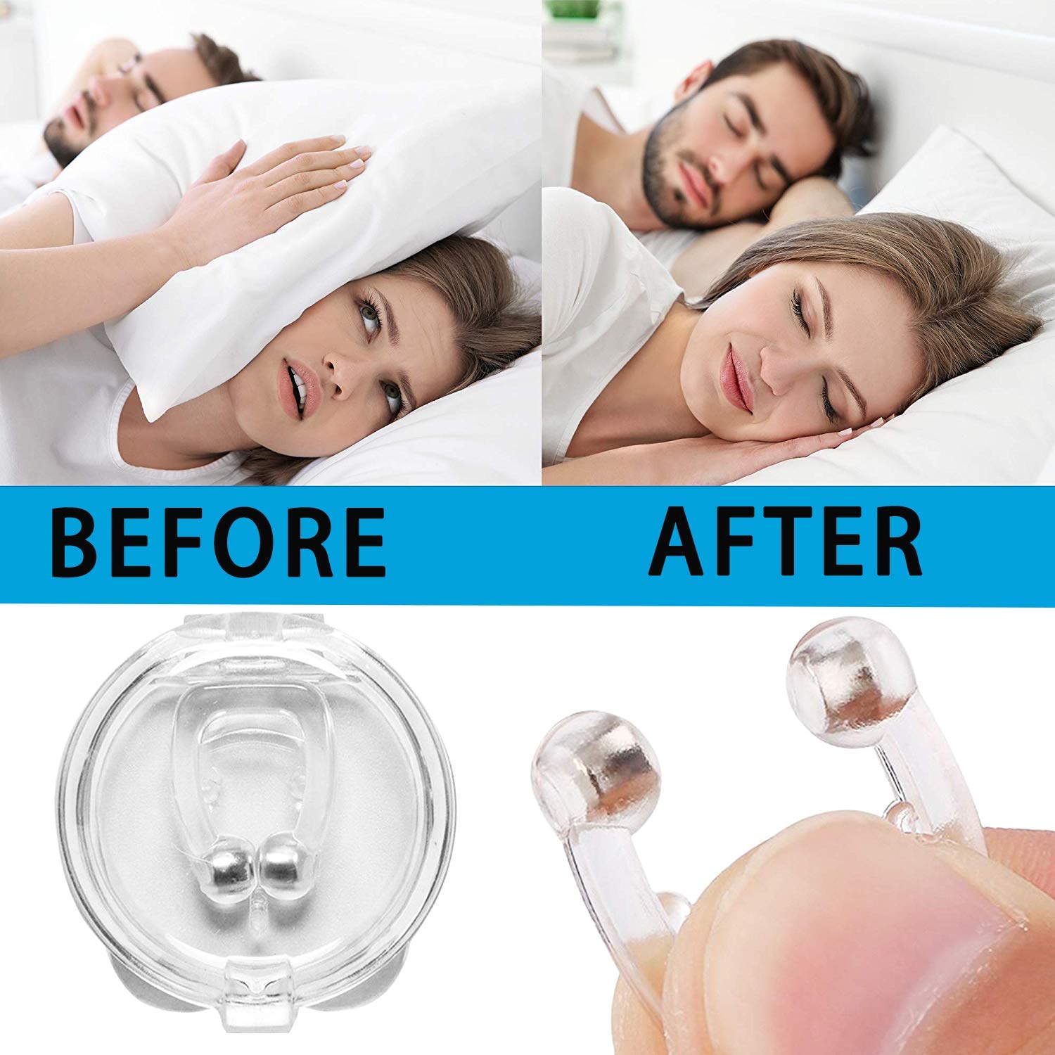 Silicone Magnetic Anti Snore Nose Clip