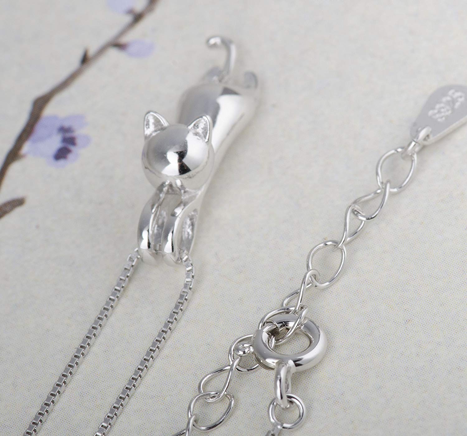 Silver Cat Necklace