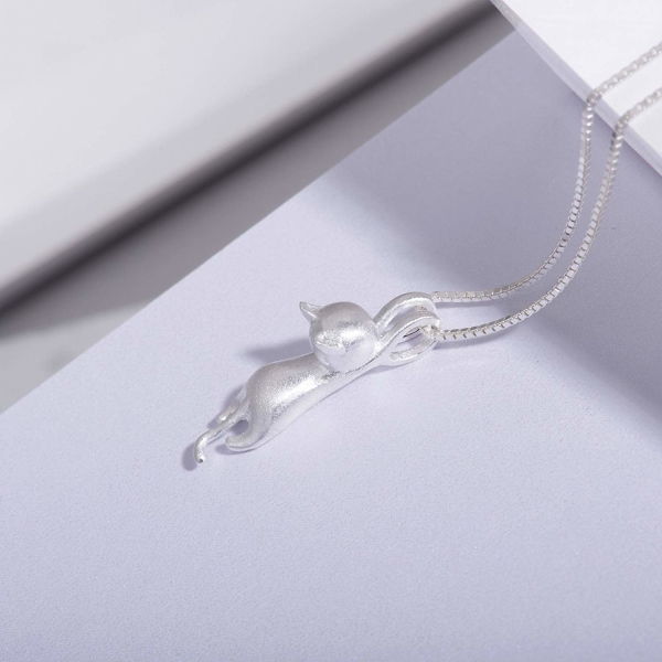 Silver Cat Necklace