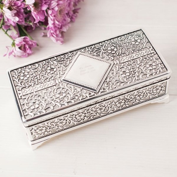 Silver-Plated Jewelry Box