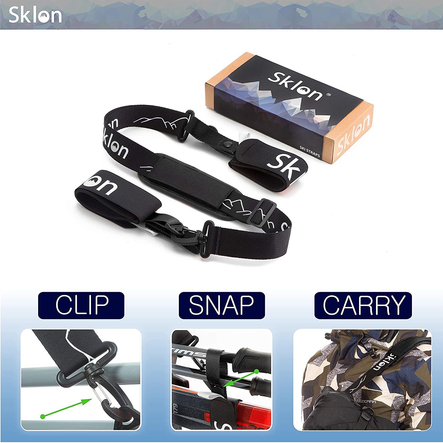 Sklon Ski Strap and Pole Carrier