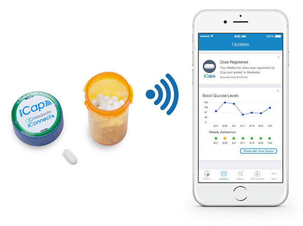 Smart App-Connected Pills Bottle