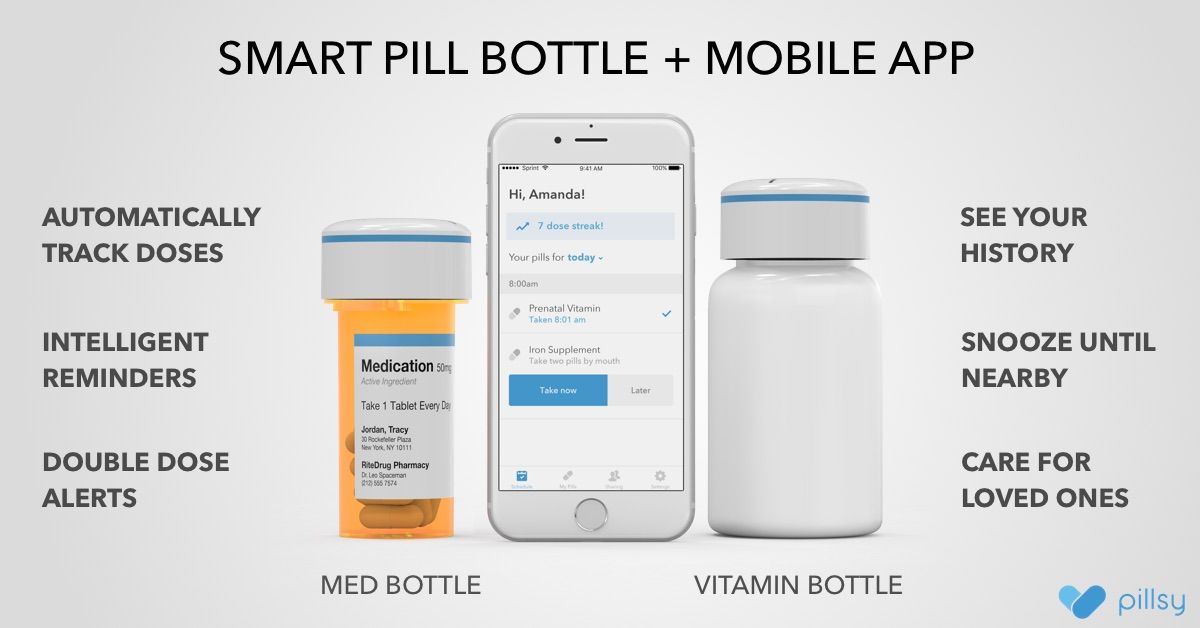 Smart App-Connected Pills Bottle