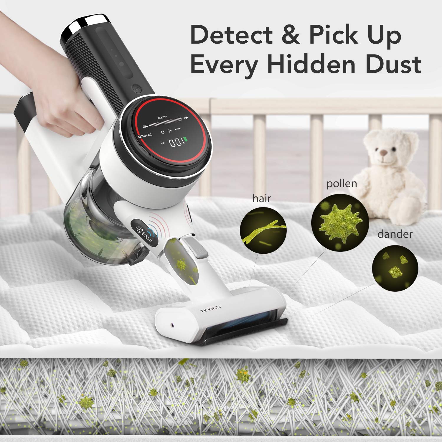 Smart Vacuum Cleaner  With Hidden Dust Sensor