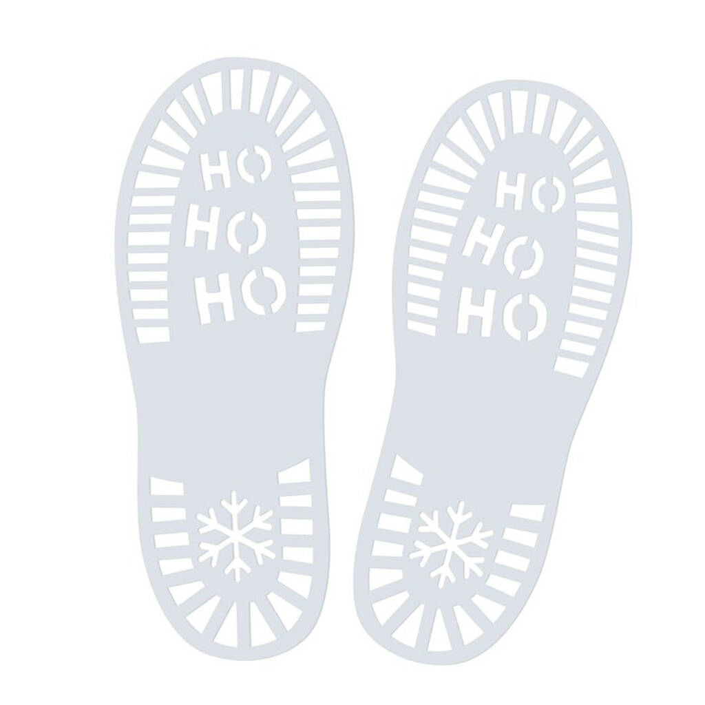 Snowy Santa Footprint Stencils