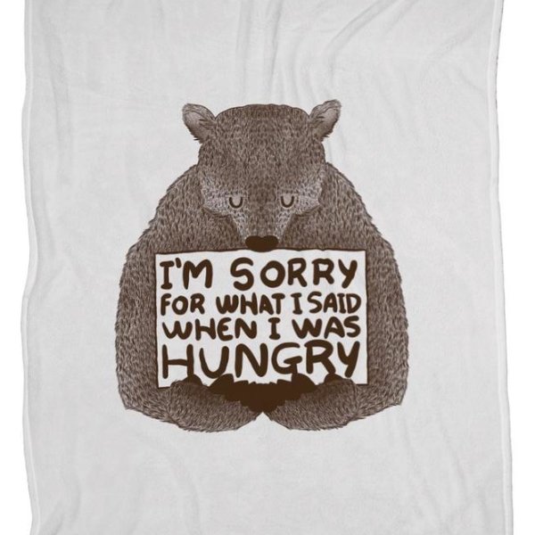 Sorry For What I Said When I Was Hungry Bear Blanket