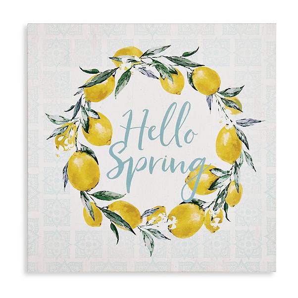 Spring Lemon Canvas Sign