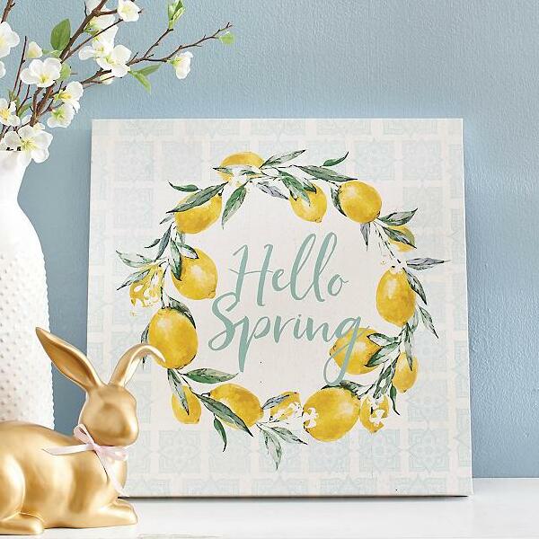 Spring Lemon Canvas Sign