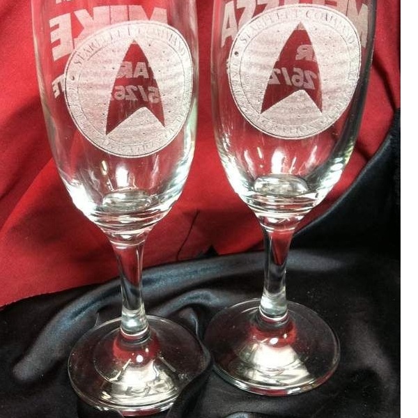 Star Trek Wedding Flutes