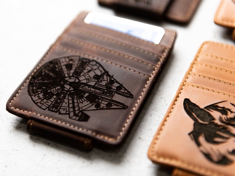 Star Wars Personalized Leather Money Clip