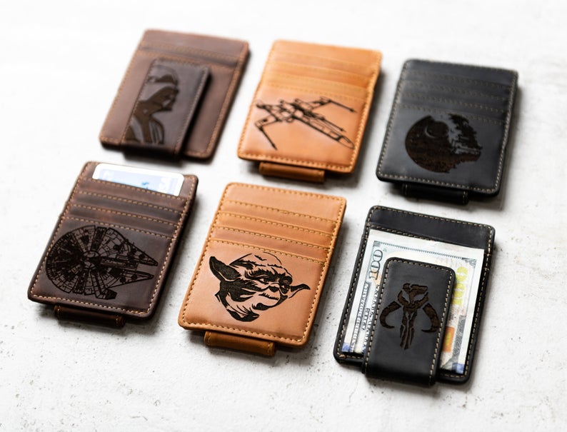 Star Wars Personalized Leather Money Clip