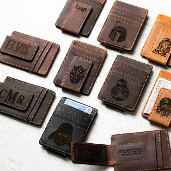 Star Wars Personalized Leather Money Clip