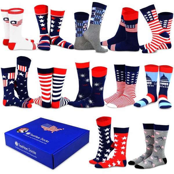 Stars and Stripes Socks Set with Gift Box