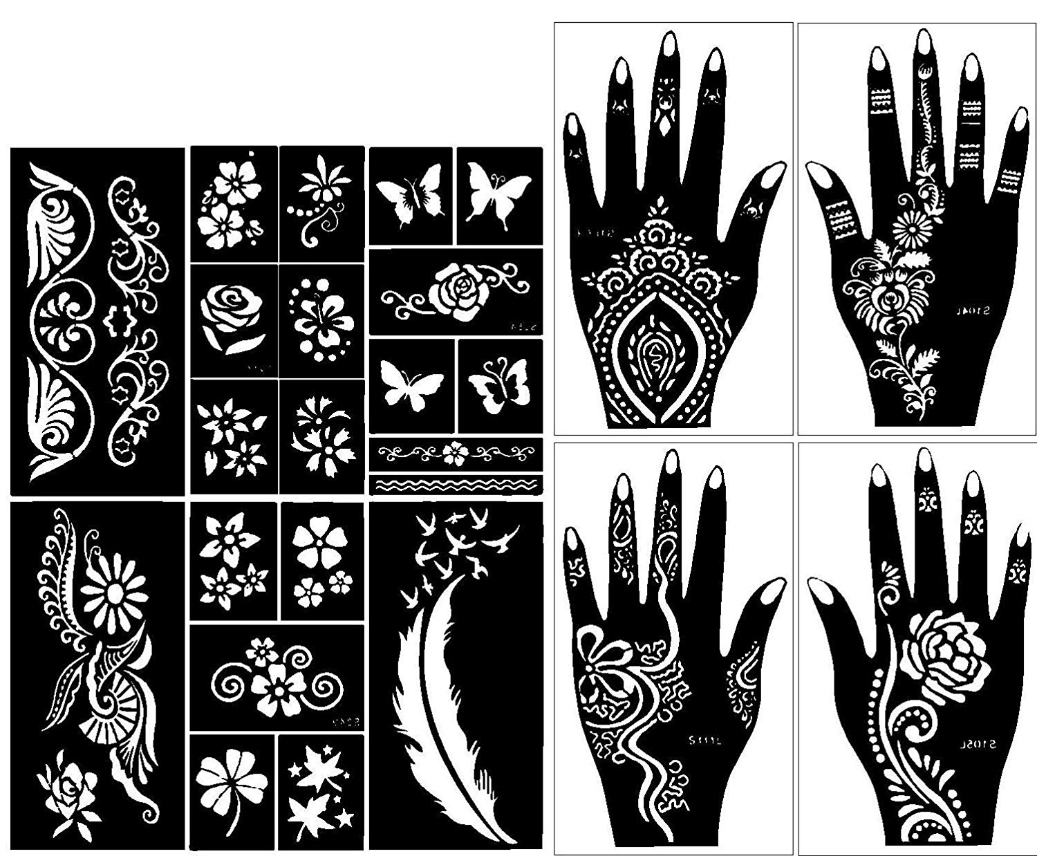 Stencils for Henna Tattoos