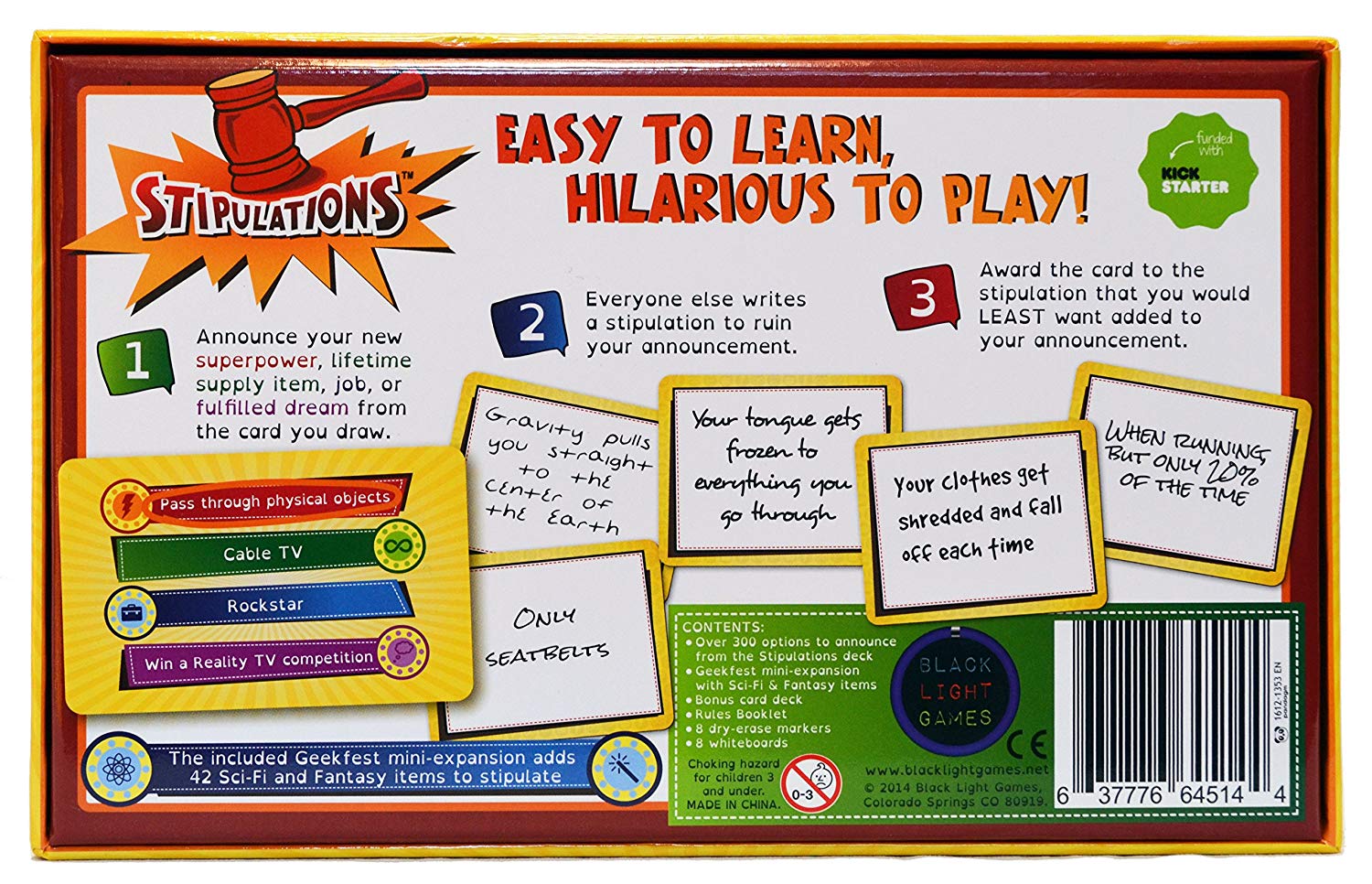 Stipulations Party Game