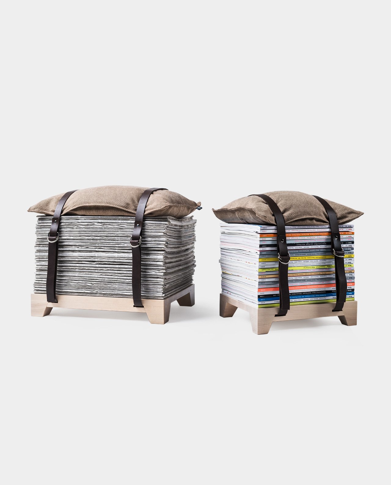 Storage System for Magazines that Turns into a Chair