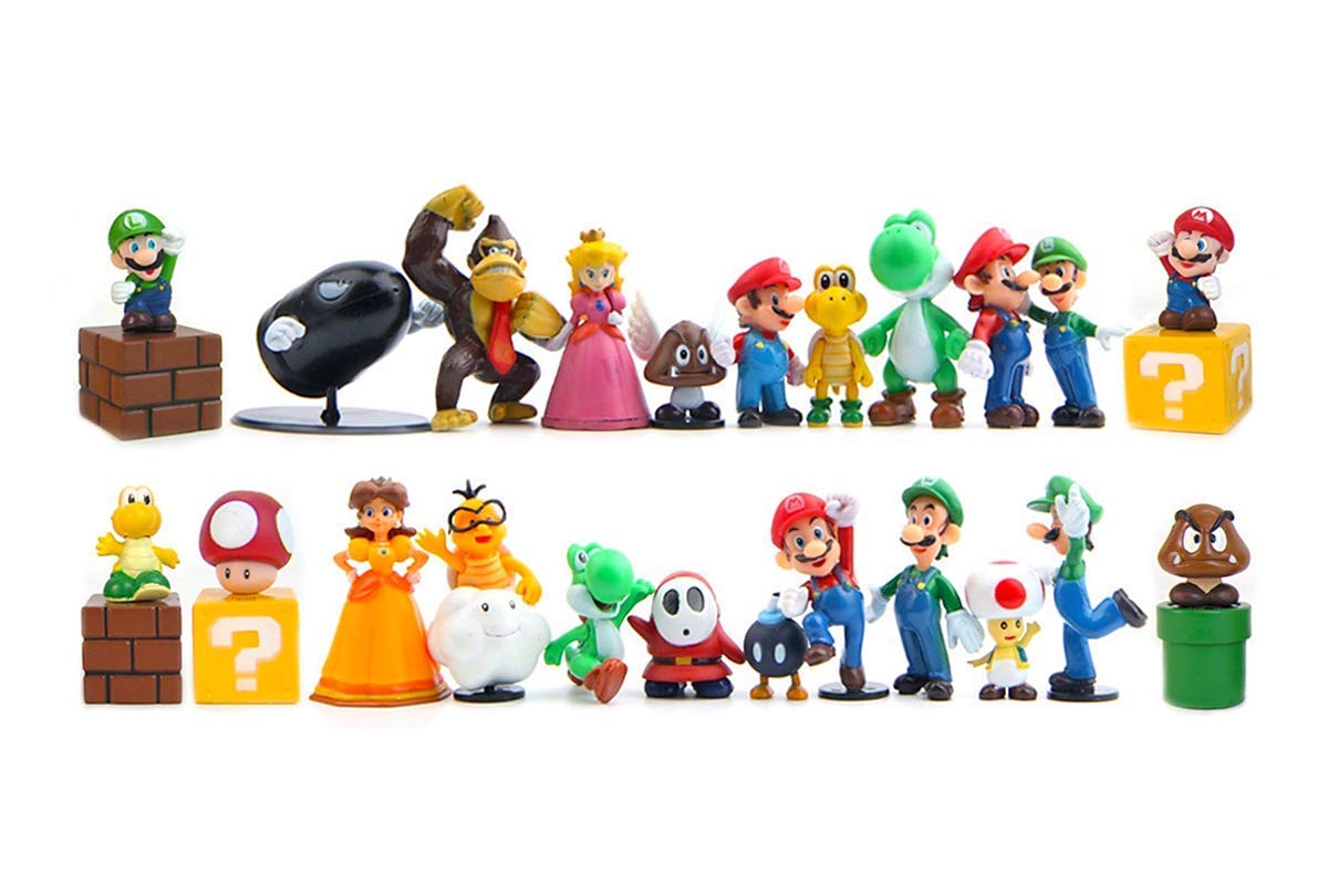 super mario miniature figures