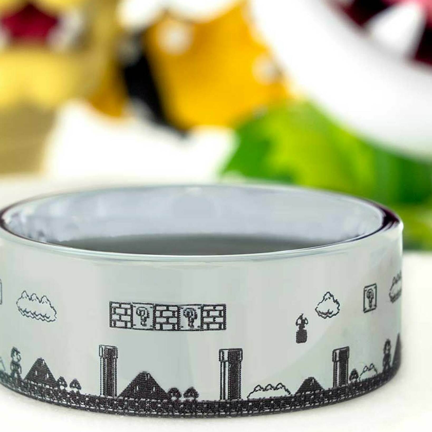 Super Mario Bros Engraved Tungsten Ring