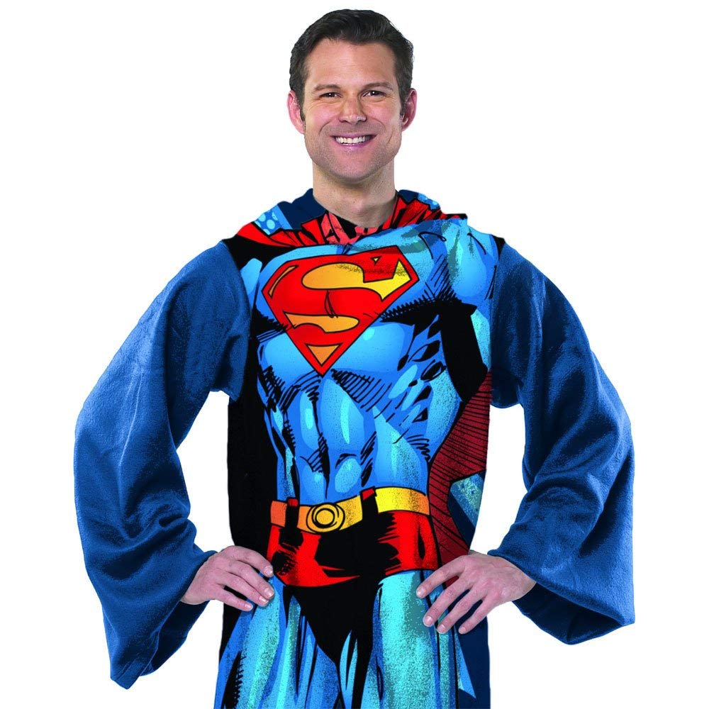Superman Adult Blanket with Sleeves