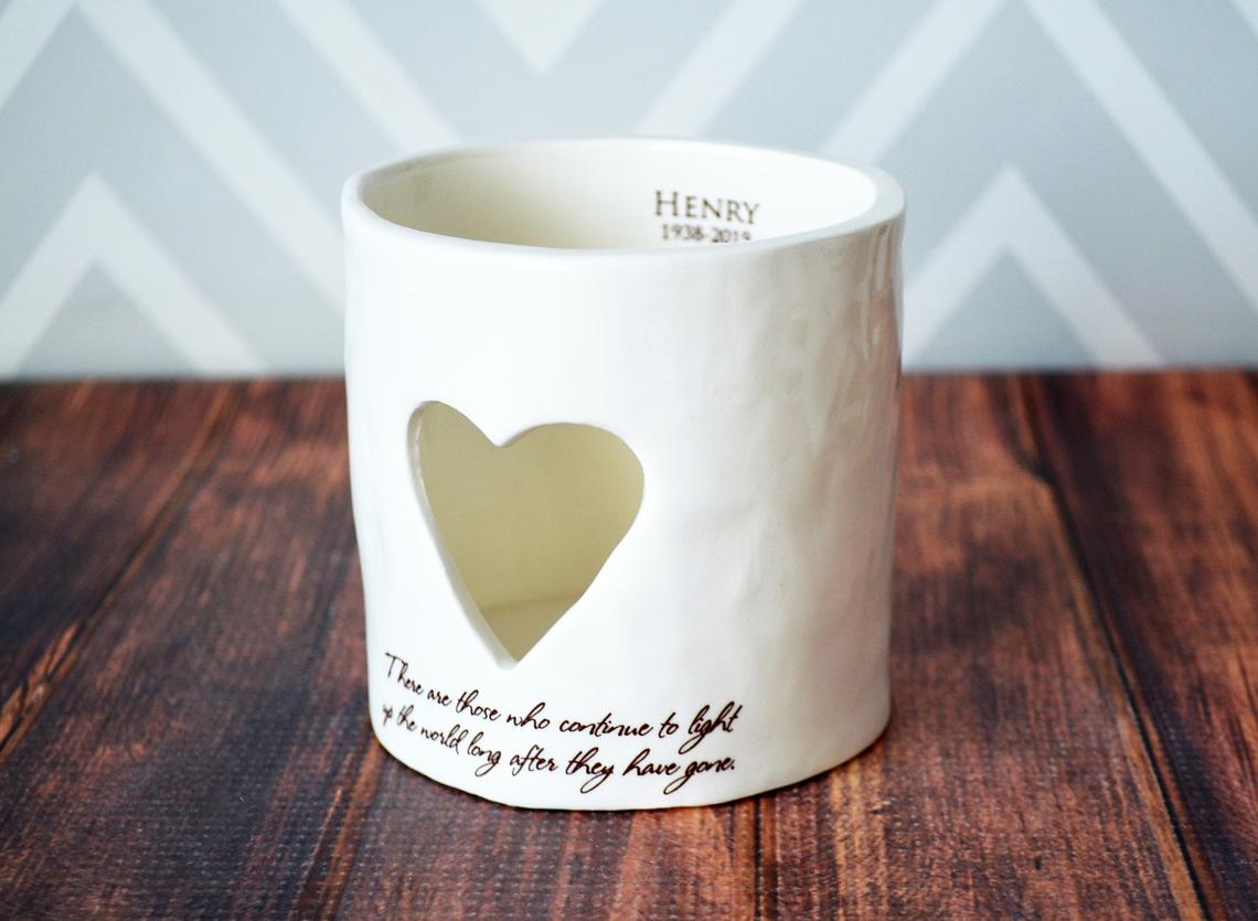 Sympathy Heart Candle