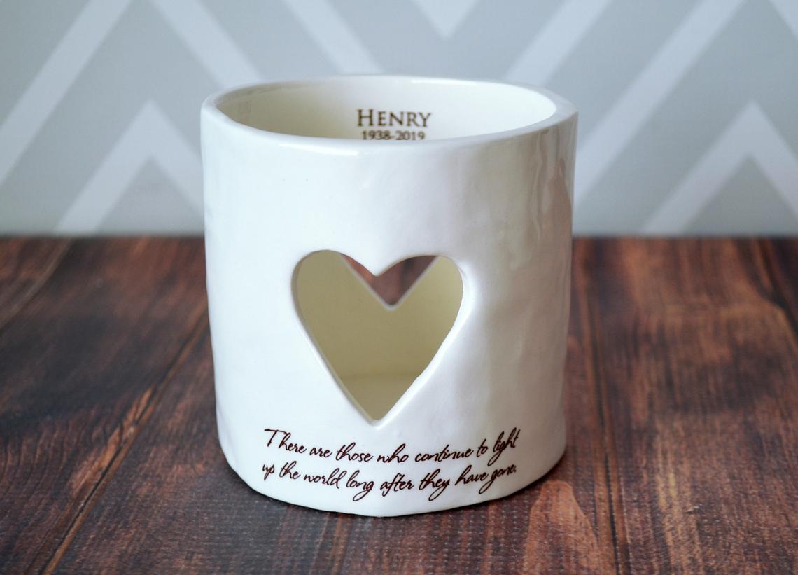 Sympathy Heart Candle