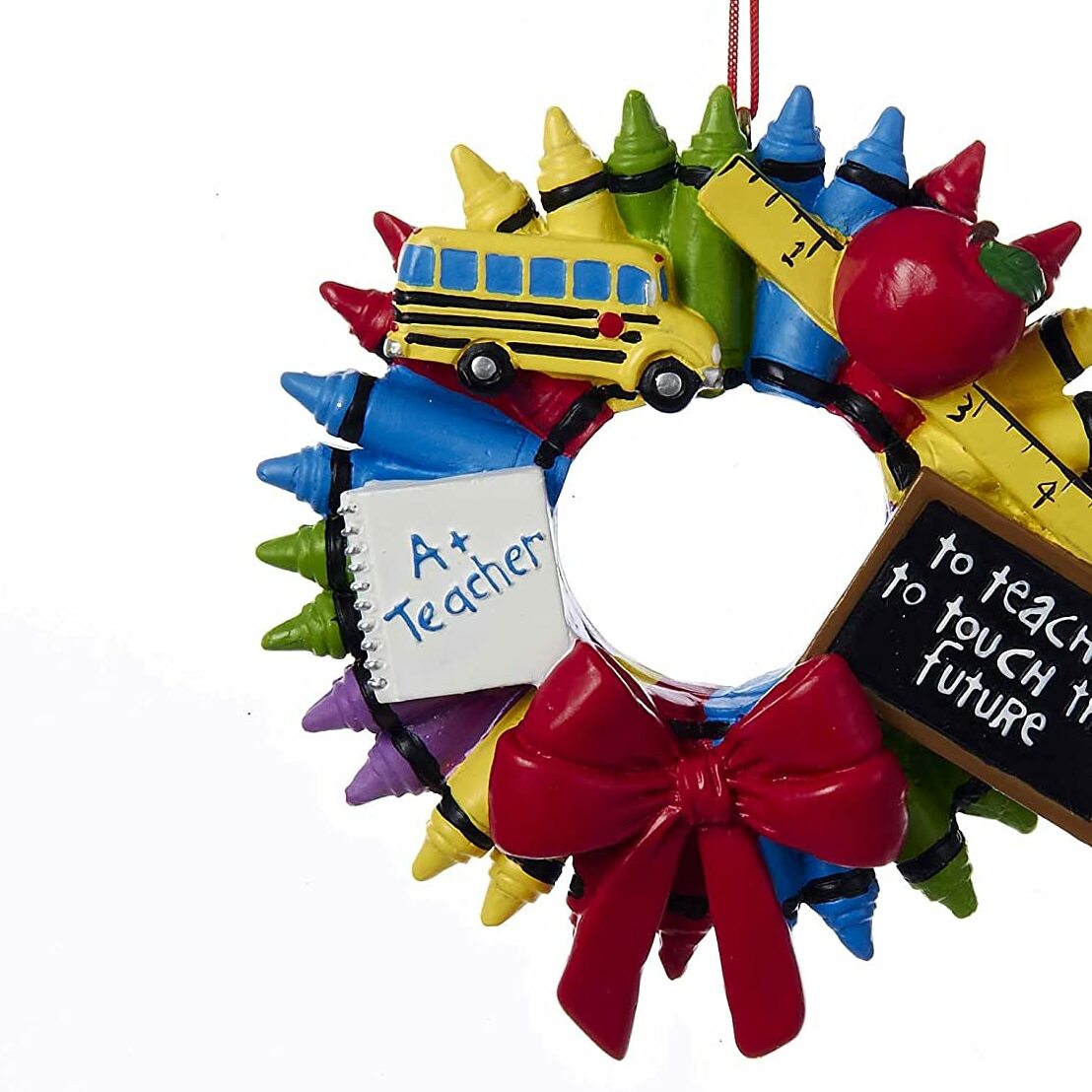 Teacher Crayon Wreath Ornament