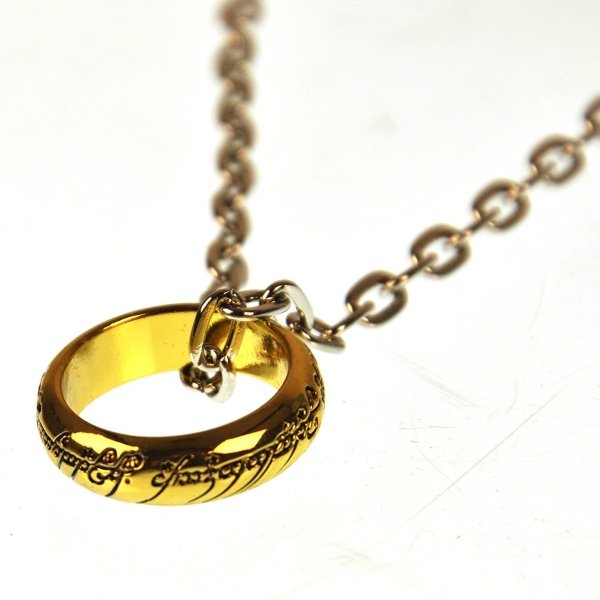 The Lord of the Rings Gold Plated One Ring on Chain