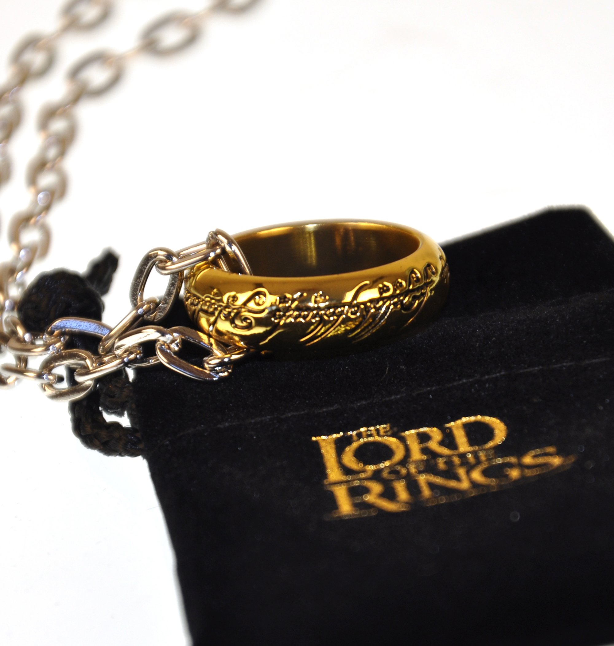 The Lord of the Rings Gold Plated One Ring on Chain