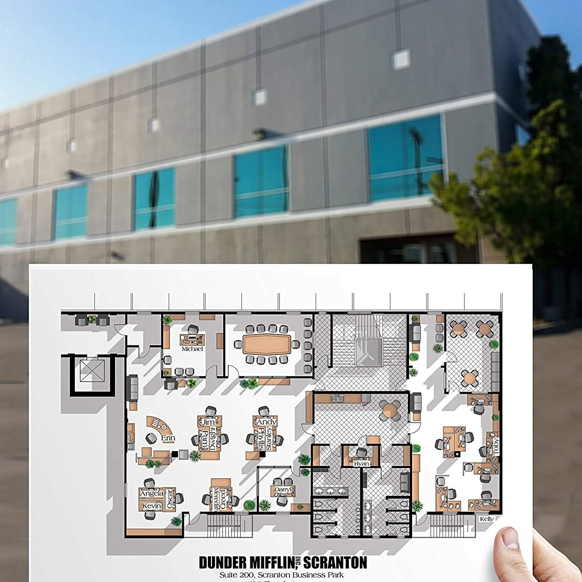 Dunder Mifflin Office Floor Plan Print