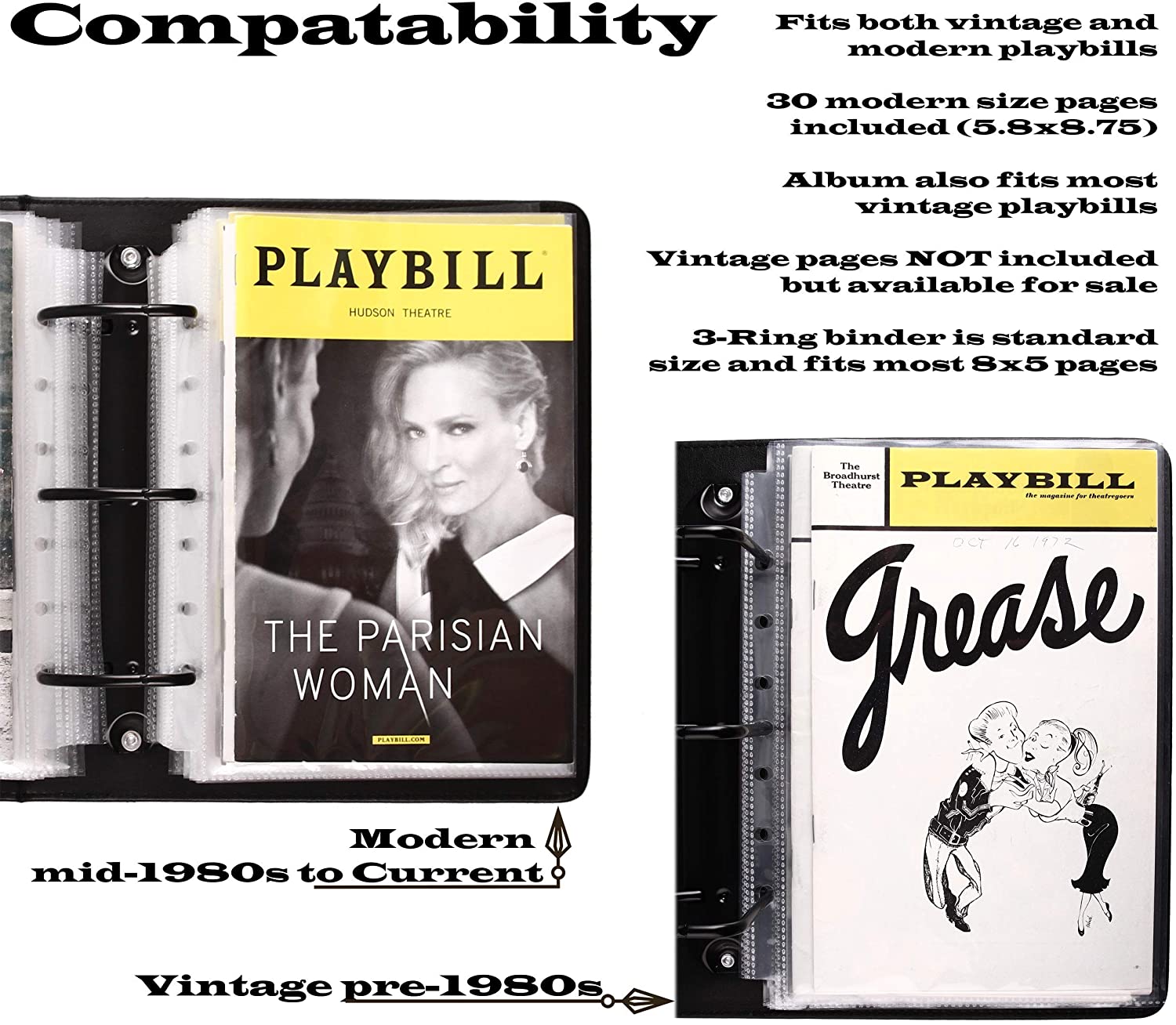 Theater Playbill Binder