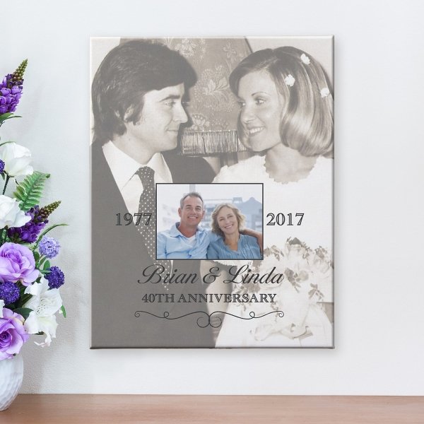 Then & Now Photo Canvas