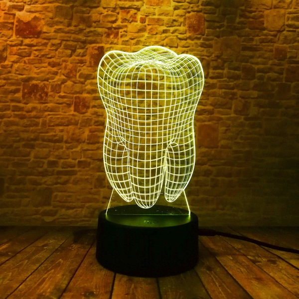 Tooth 3D LED Night Light