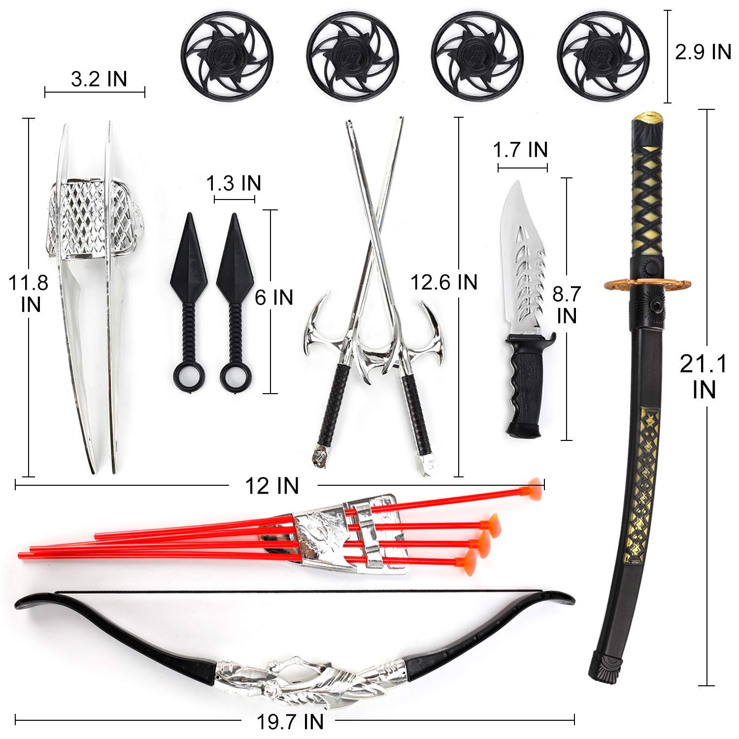 Toy Ninja Weapons Set for Kids 