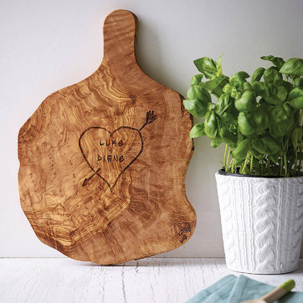 Tree Heart Carved Cheese/Chopping Board