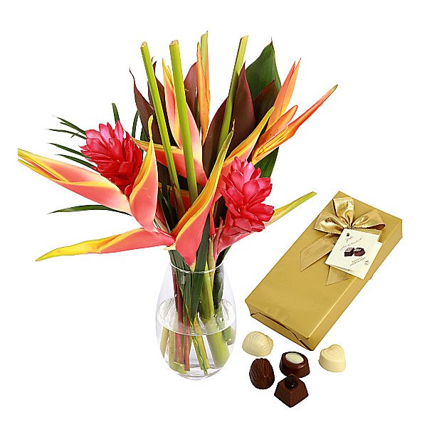 Tropical and Exotic Flowers Arrangement