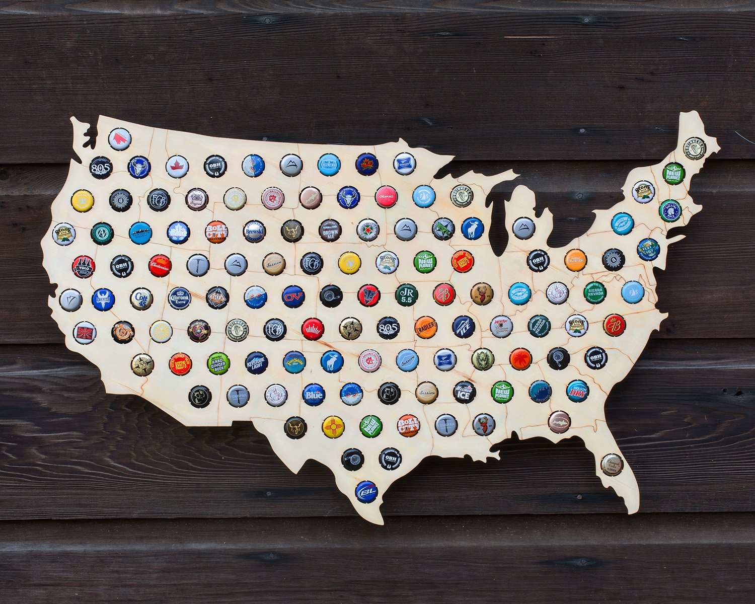 USA Beer Cap Map