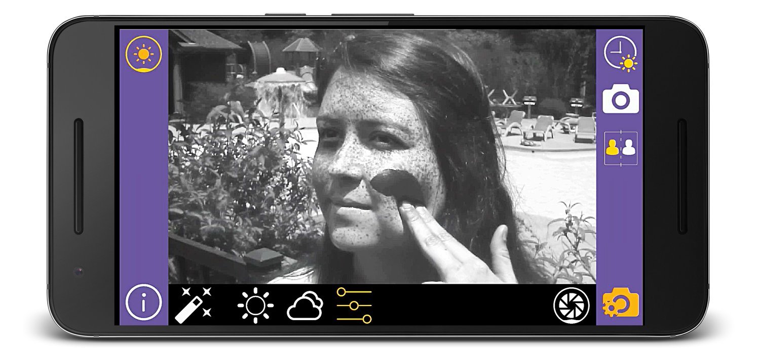 UV Camera that Shows Sunscreen Coverage