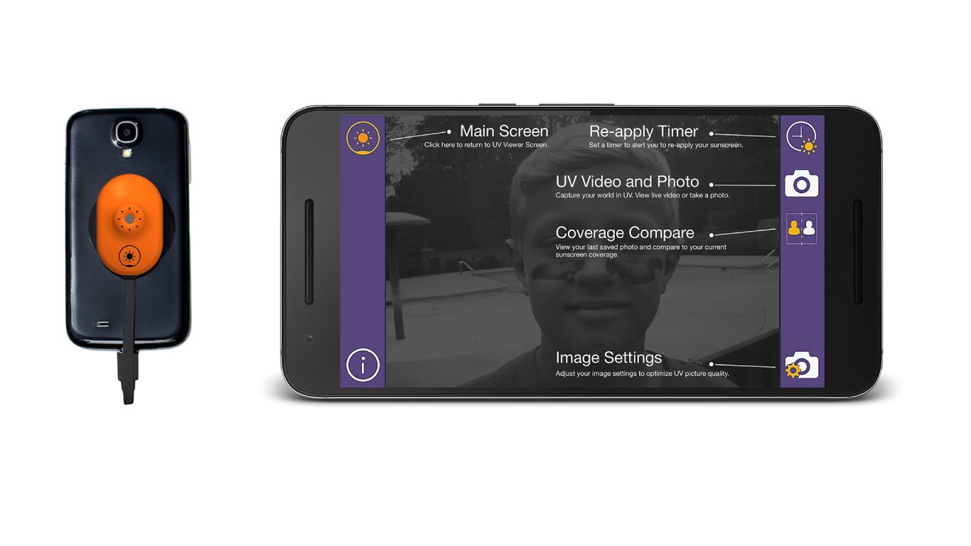 UV Camera that Shows Sunscreen Coverage