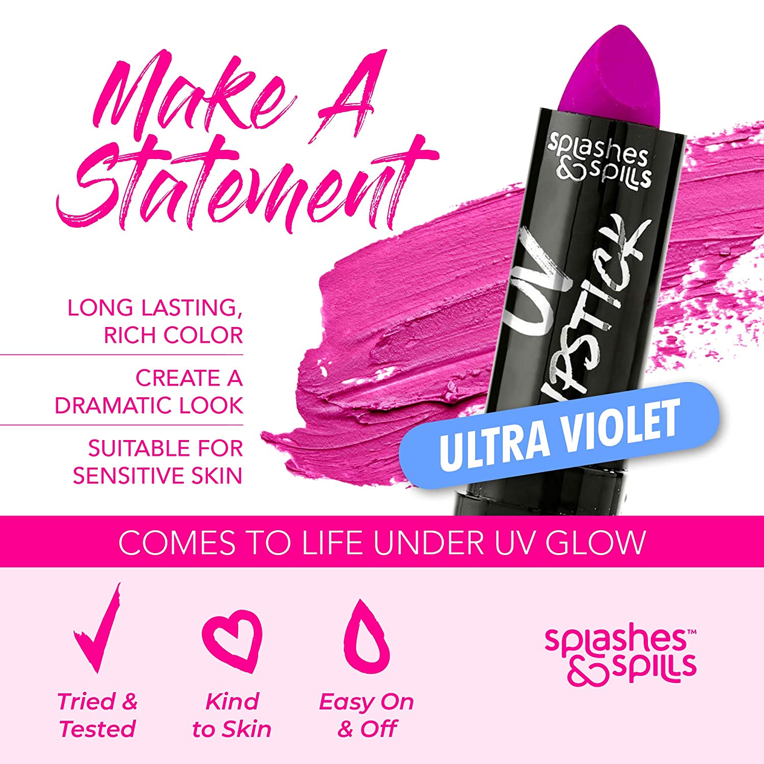UV Glow Blacklight Lipstick