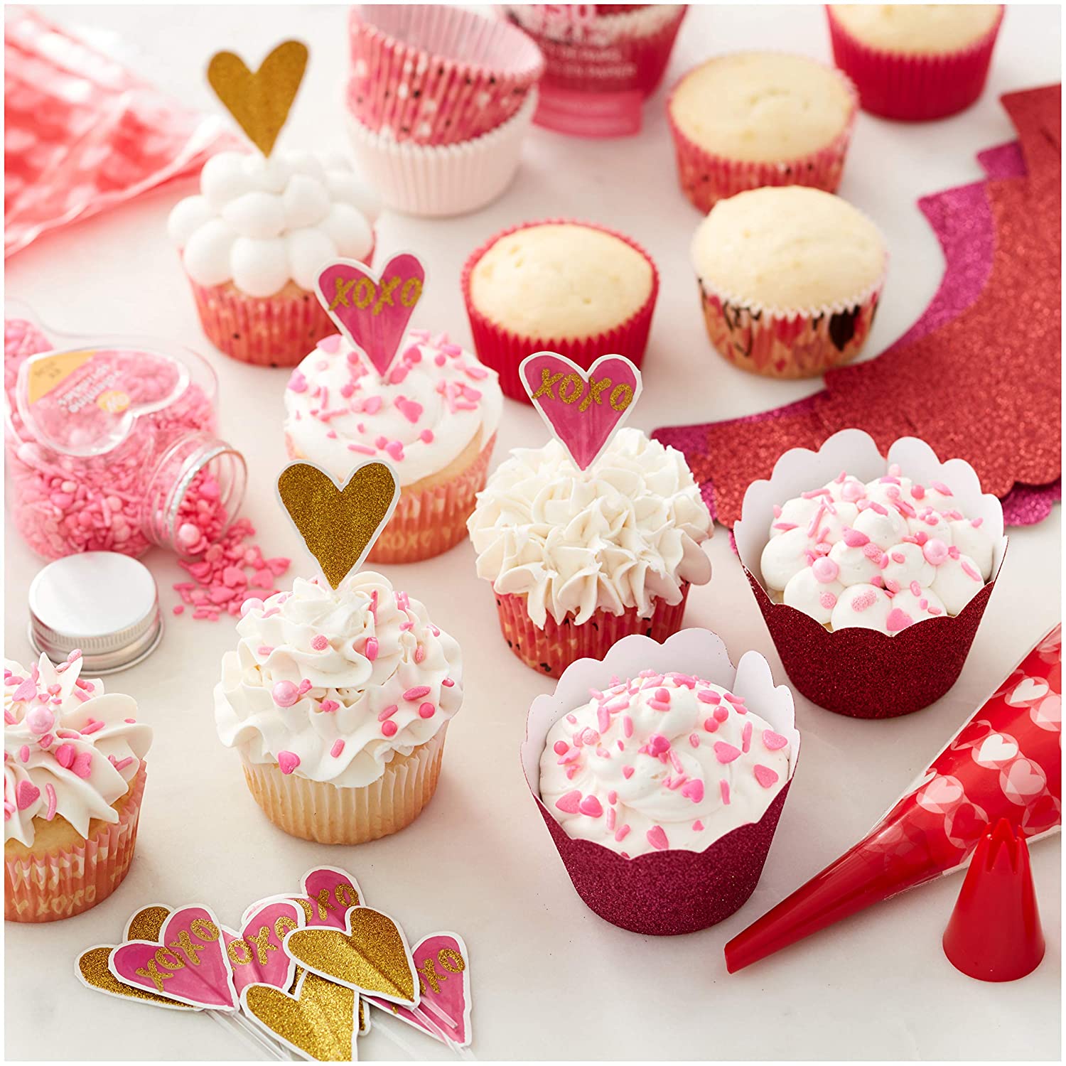 Valentine's Day Glitter Cupcake Decorating Kit