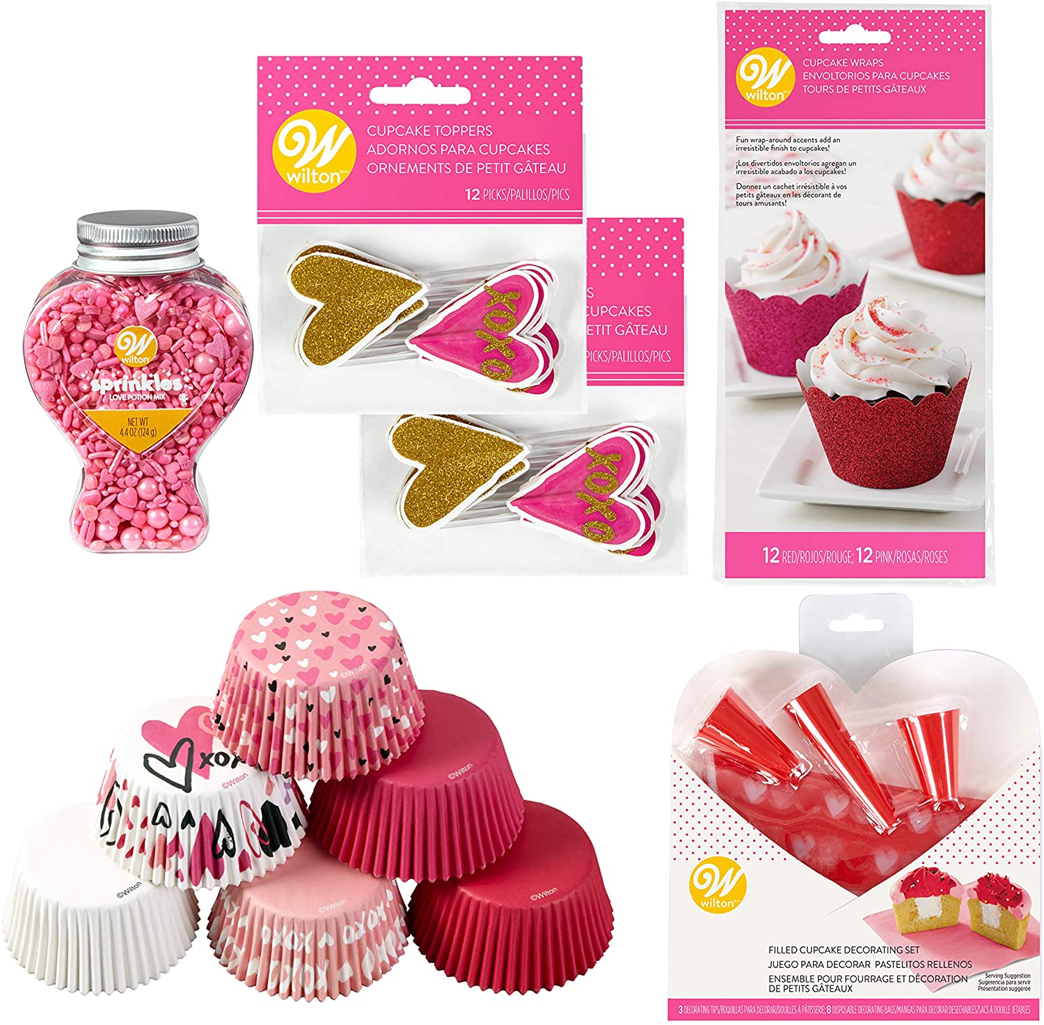 Valentine's Day Glitter Cupcake Decorating Kit