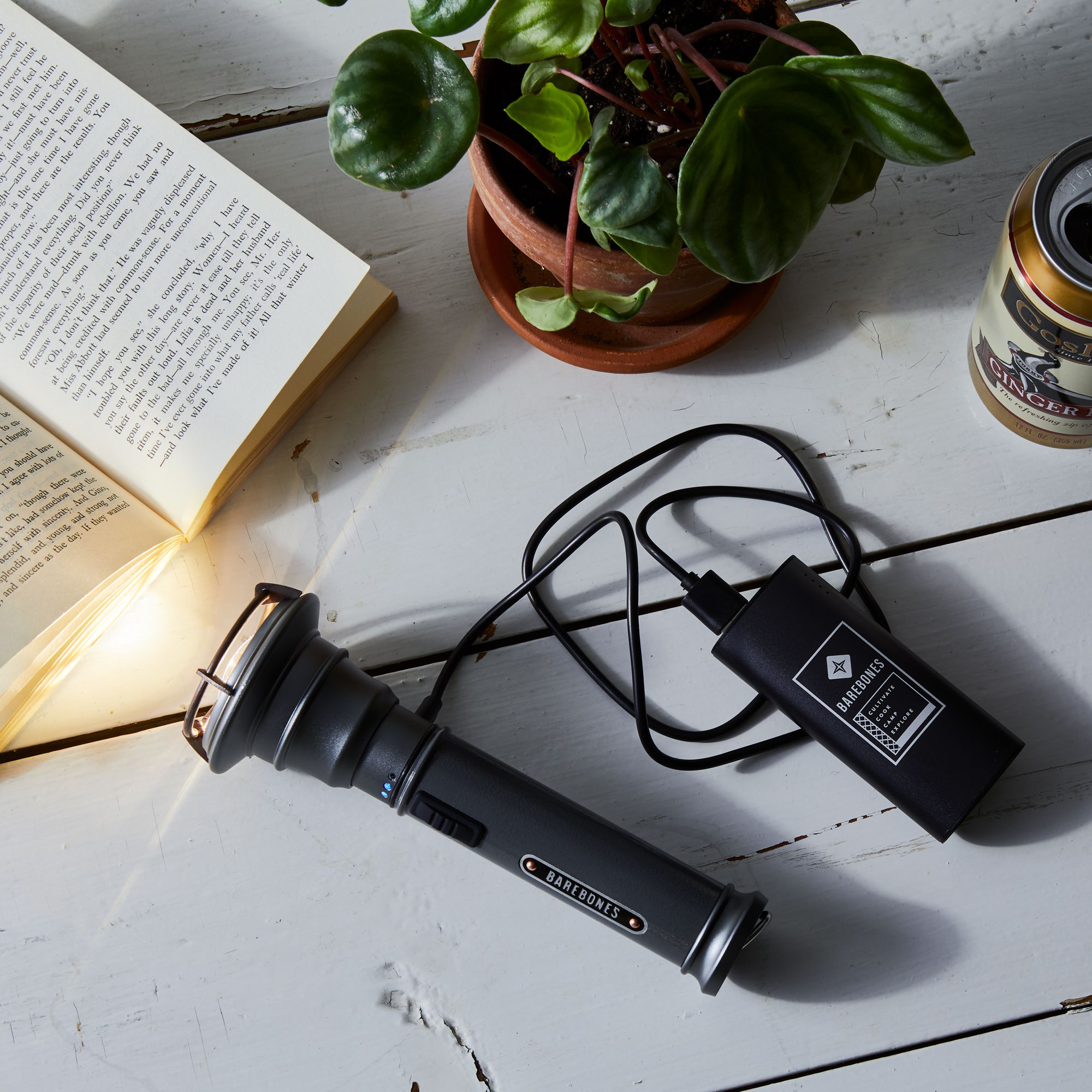 Vintage-Inspired Rechargeable Flashlight